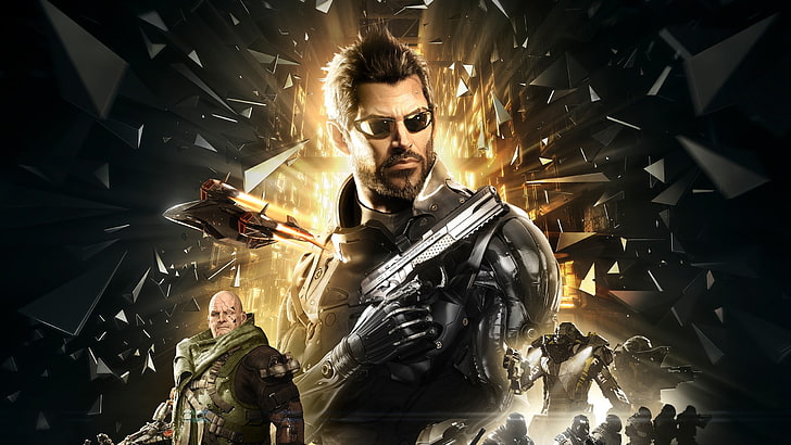 3D shooting game wallpaper, Deus Ex: Mankind Divided, video games, HD wallpaper