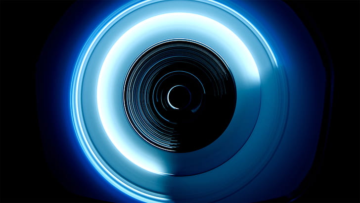Circle Blue Circular Round HD, digital/artwork, HD wallpaper