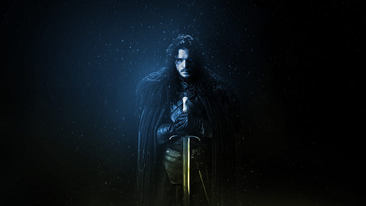 Jon Snow, Game of Thrones, sword, TV, Kit Harington, HD wallpaper