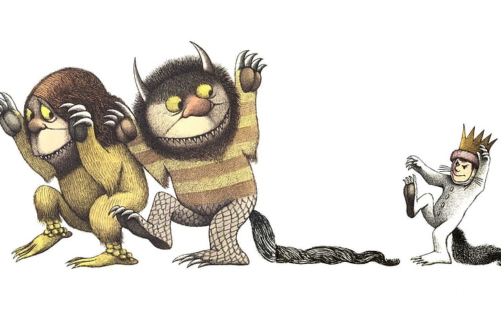 where the wild things are, animal representation, art and craft, HD wallpaper
