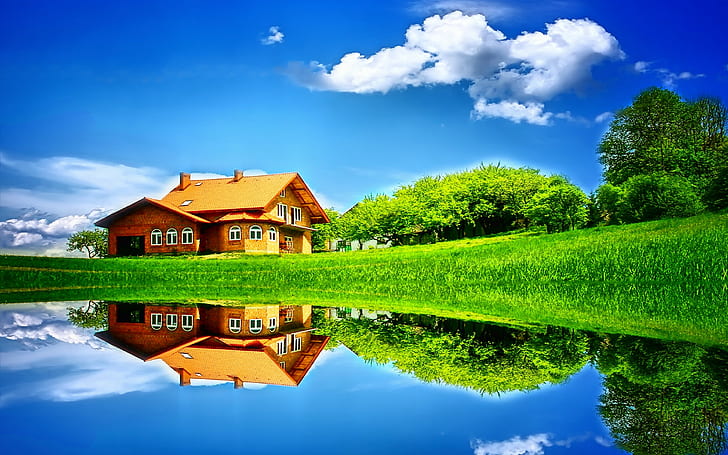 HD wallpaper: Beautyful Scenery, Nature, blue, water, green, home |  Wallpaper Flare