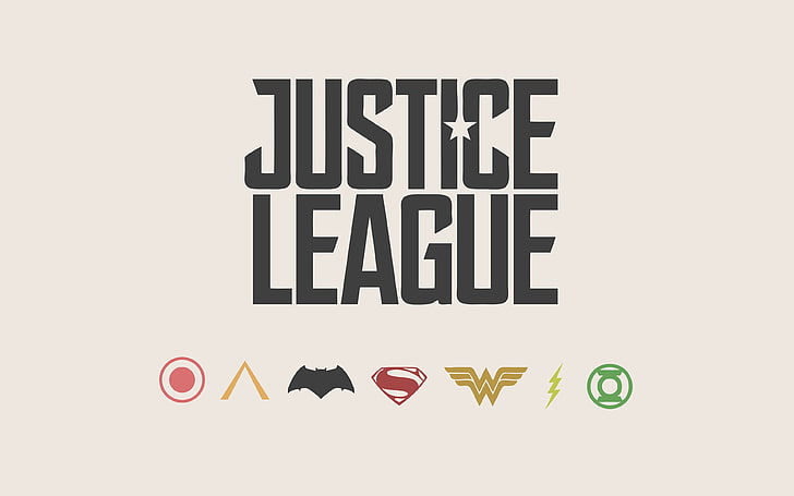justice league, minimalism, logo, 4k, movies, wonder woman, HD wallpaper