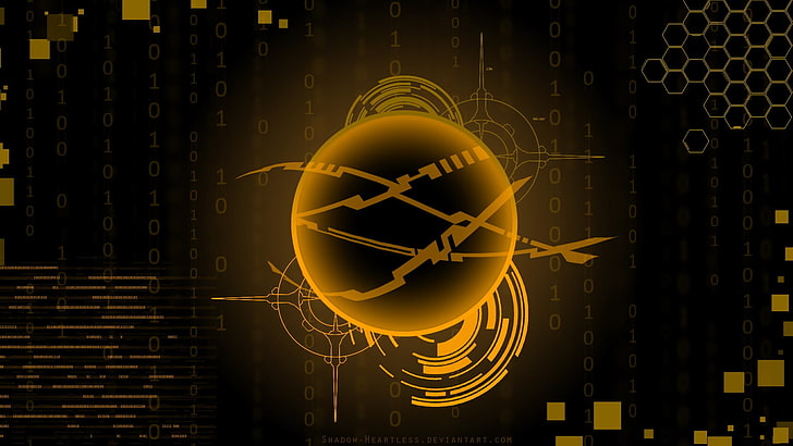 yellow and black ball wallpaper, Deus Ex: Human Revolution, video games, HD wallpaper