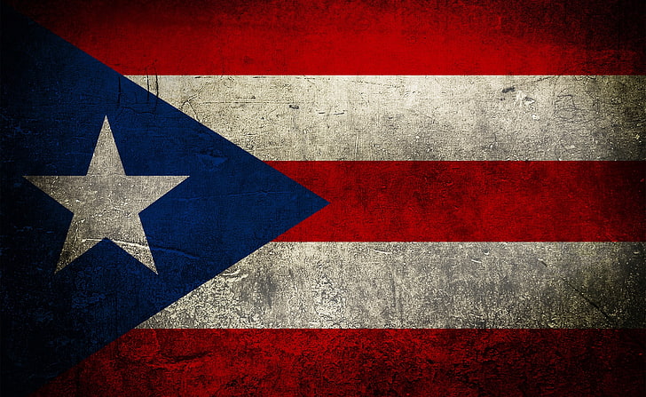 Grunge Flags Of Puerto Rico, Texas flag, Artistic, star shape