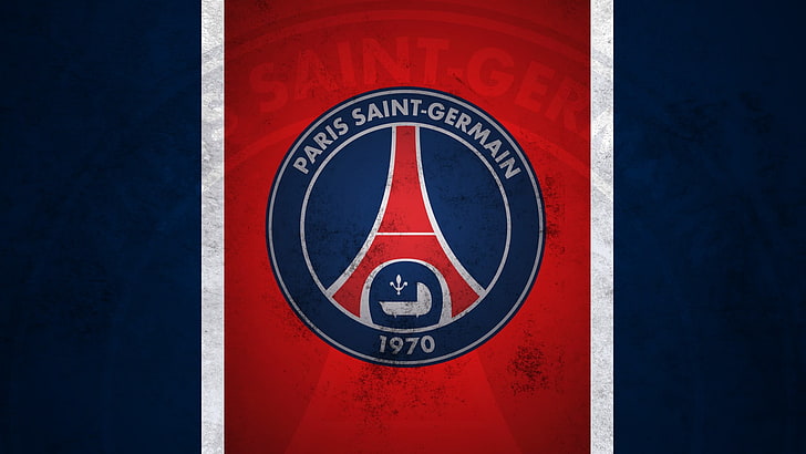 1970 Paris Saint-Germain logo, sign, red, communication, no people