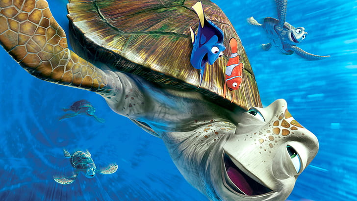 Finding Nemo Turtle Tortoise Fish HD, movies, HD wallpaper