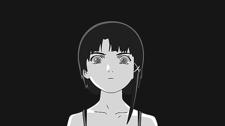 2560x1600px Free Download Hd Wallpaper Serial Experiments Lain Lain Iwakura Simple Background Monochrome Wallpaper Flare