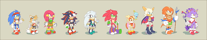 Sonic, Sonic the Hedgehog, Tails (character), genderswap, Shadow the Hedgehog, HD wallpaper