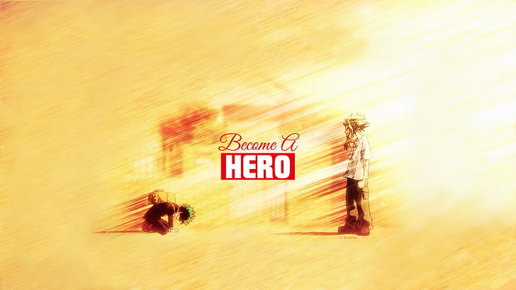 Midoriya Izuku, all might, Boku no Hero Academia, HD wallpaper