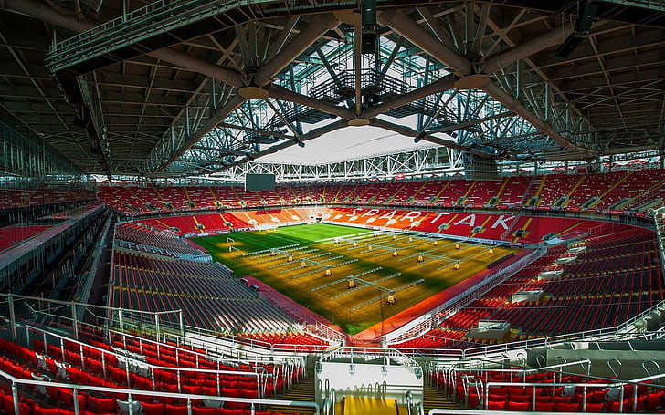 FC Spartak Stadium, football, lawn, HD wallpaper