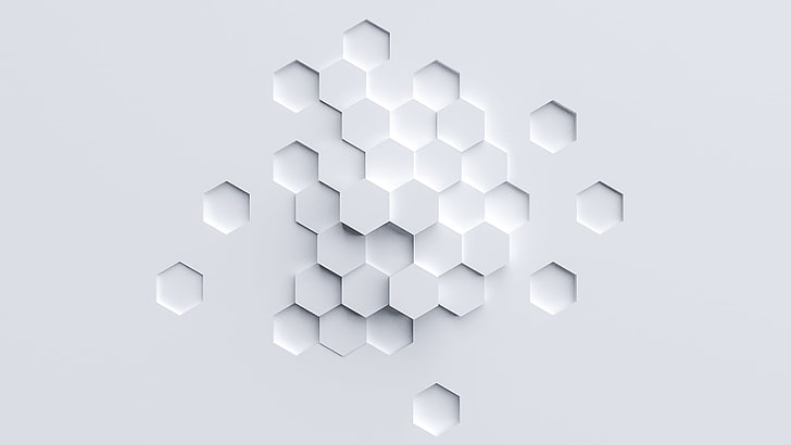 minimalism, hexagon, abstract, simple, HD wallpaper