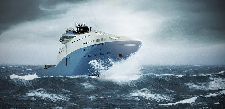 sea, ship, vehicle, water, motion, nautical vessel, nature, HD wallpaper