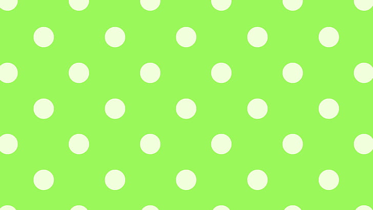 Art, Abstract, Polka Dot, Balls, Green, White Balls, HD wallpaper