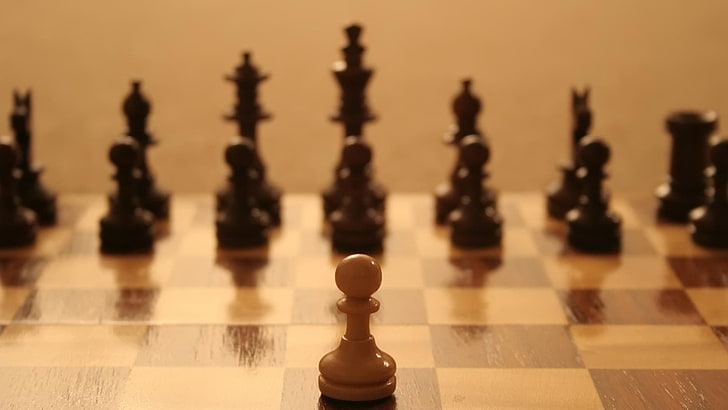 chess, depth of field, board games, leisure games, chess piece, HD wallpaper