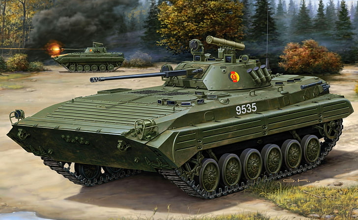 battle tank 9535, figure, infantry fighting vehicle, BMP-2, NNA GDR, HD wallpaper