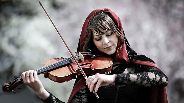 Lindsey Stirling, women, violin, music, one person, string instrument, HD wallpaper
