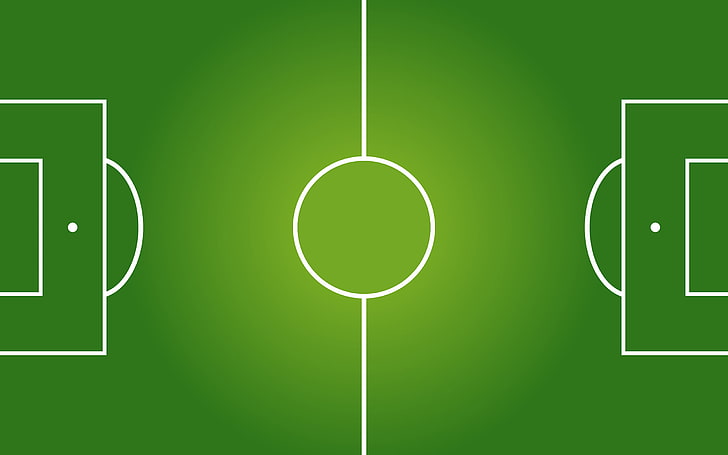 soccer pitches, sports, minimalism, gradient, green color, green background, HD wallpaper