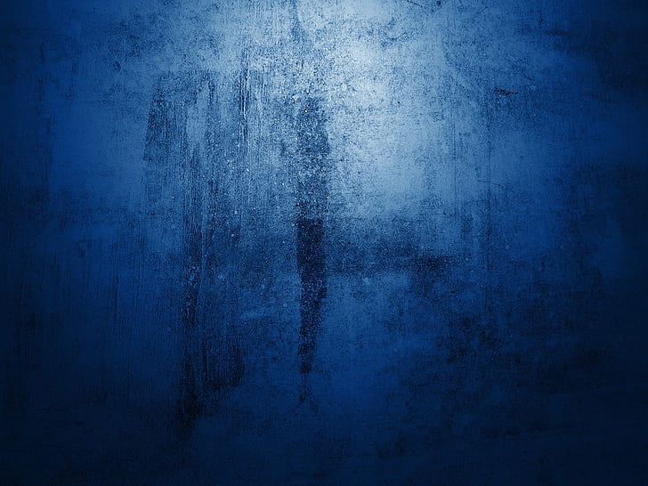 blue background, digital art, HD wallpaper
