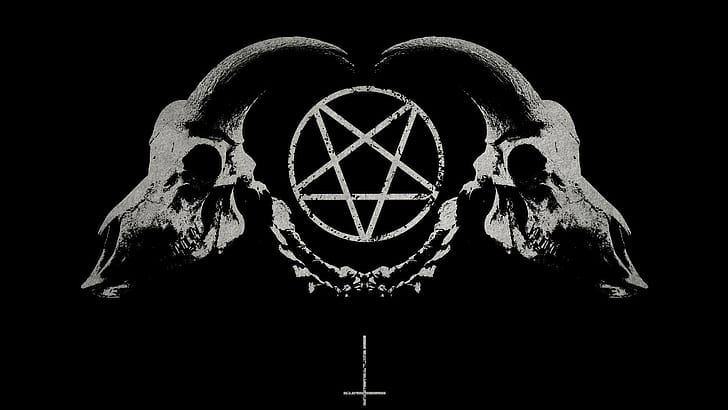pentagram, Satan, skull