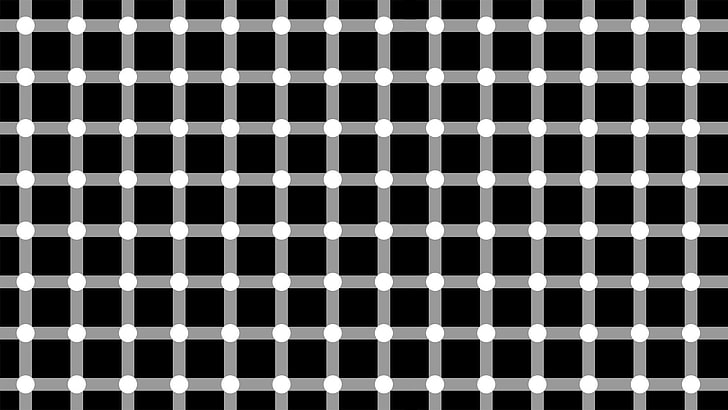 minimalism, square, lines, dots, black, white, optical illusion, HD wallpaper
