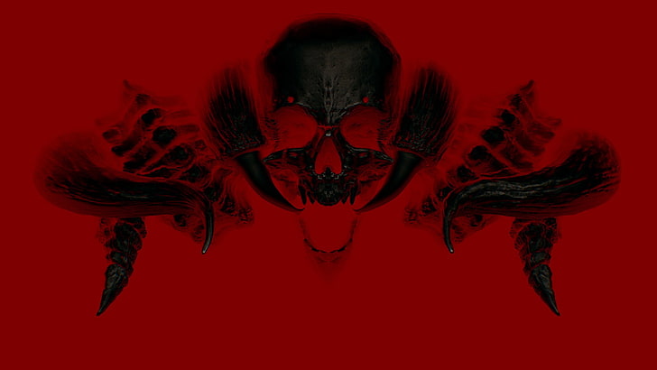 HD wallpaper: monster skull illustration, devil daggers, video games, red,  colored background | Wallpaper Flare