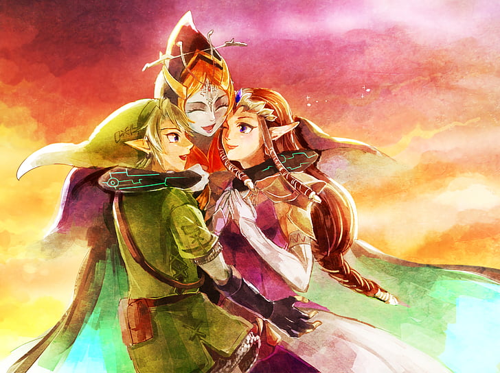 Hd Wallpaper Zelda The Legend Of Zelda Twilight Princess Hug Link Midna The Legend Of