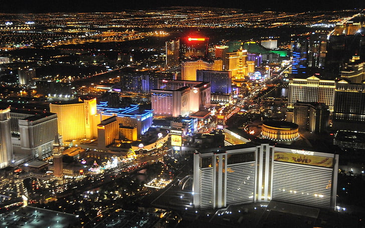 Las Vegas Nevada, landscape, night, city, metropolis, cityscape, HD wallpaper
