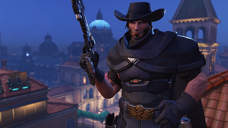 Overwatch, Blackwatch, McCree (Overwatch), one person, front view, HD wallpaper
