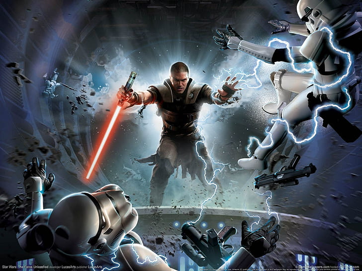 Star Wars: The Force Unleashed Jedi Lightsaber Stormtrooper HD, HD wallpaper