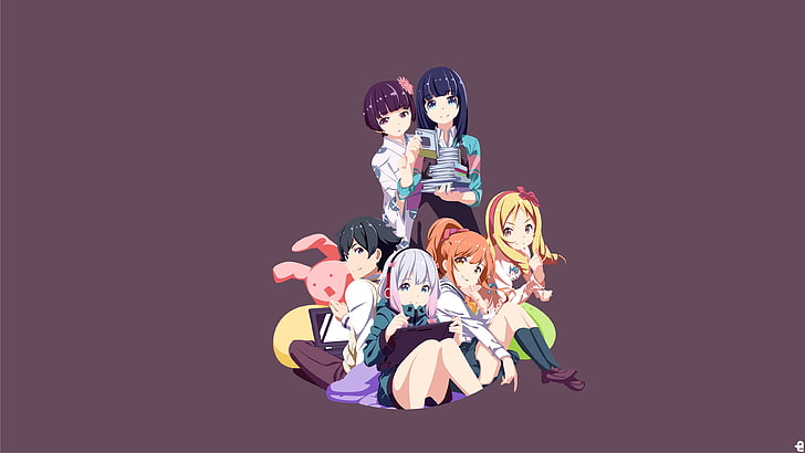 anime characters wallpaper, Eromanga-sensei, Izumi Sagiri, Takasago Tomoe