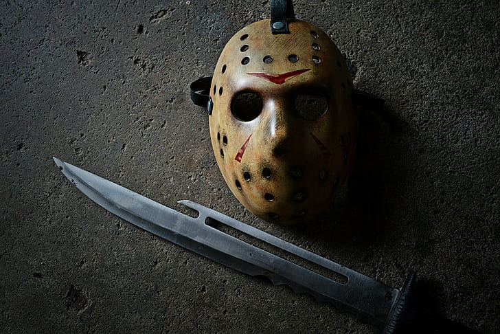 mask, machete, Jason Voorhees, HD wallpaper