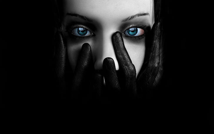 Dark Gothic HD, woman covering her face graphic, fantasy, girls, HD wallpaper