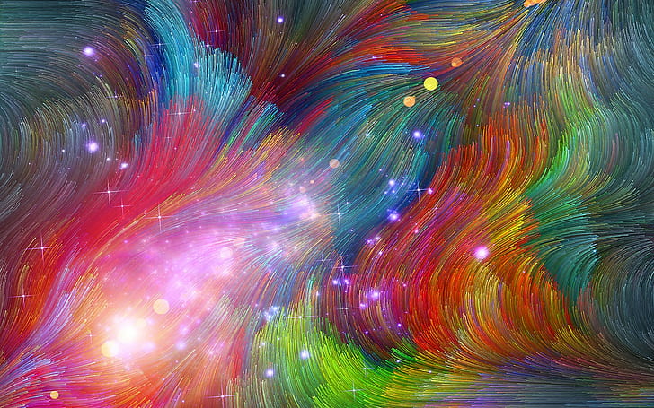 multicolored digital wallpaper, galaxy, colorful, multi colored, HD wallpaper