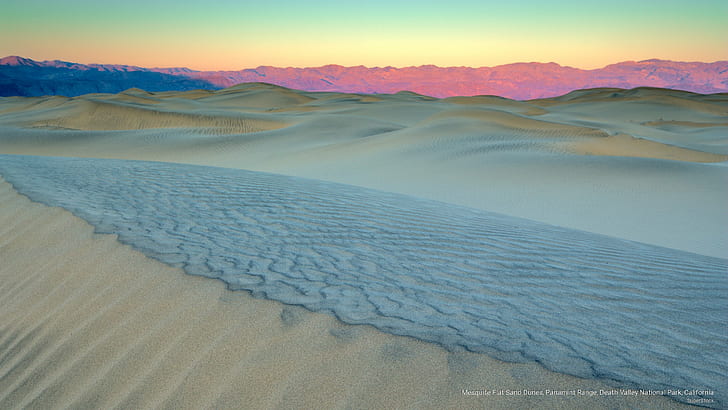 Mesquite Flat Sand Dunes, Panamint Range, Death Valley National Park, California, HD wallpaper