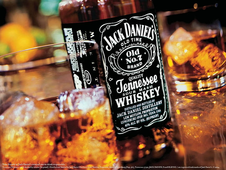 alcohol, bottles, Jack Daniels, HD wallpaper