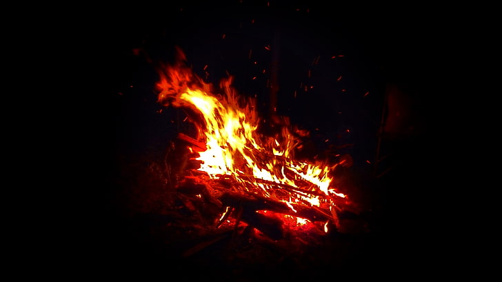 fire, nature, dark, burning, heat - temperature, fire - natural phenomenon