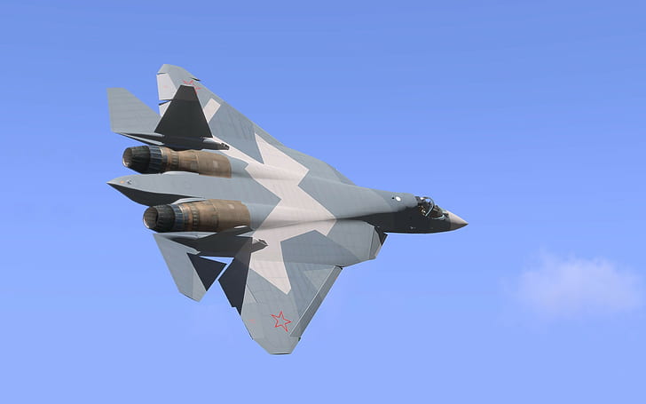 Sukhoi PAK FA, Russian Air Force, HD wallpaper