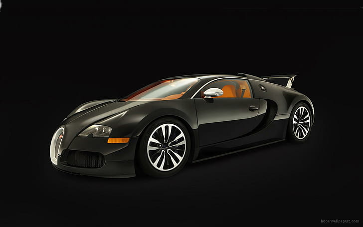 Bugatti EB Veyron Sang Noir 2, black sports car, cars, HD wallpaper