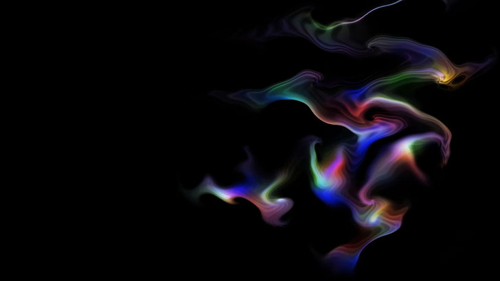 colorful, smoke, darkness, special effects, graphics, flame, HD wallpaper