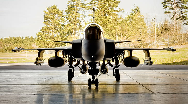aircraft, military aircraft, JAS-39 Gripen, Swedish Air Force