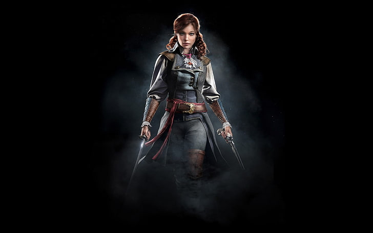 movie character illustration, Assassin's Creed:  Unity, Elise (Assassin's Creed: Unity), HD wallpaper