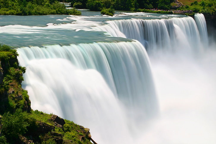 Waterfalls, Niagara Falls, beauty in nature, long exposure, HD wallpaper