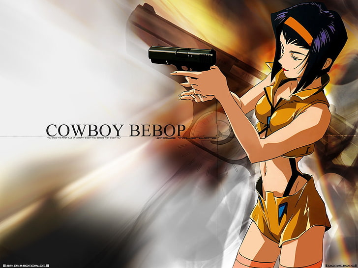 Cowboy Bebop, anime, Faye Valentine, text, sunlight, three quarter length, HD wallpaper