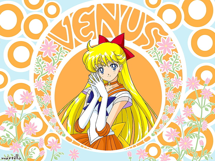 Sailor Venus illustration, aino minako, sailor moon, girl, blonde, HD wallpaper