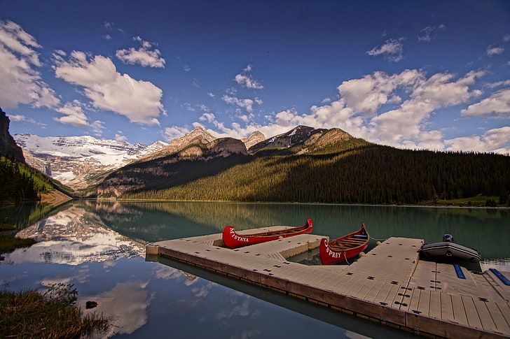 photography, nature, Lake Louise, Banff National Park, mountain, HD wallpaper