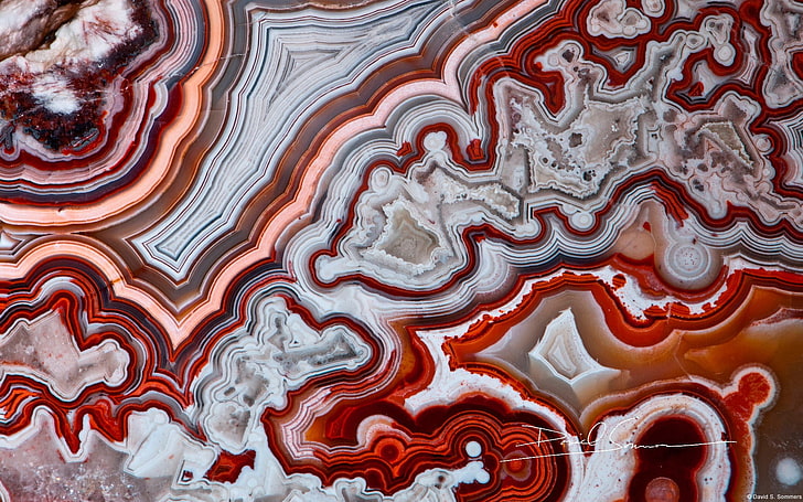 red and multicolored textile, rock, nature, mineral, macro, pattern