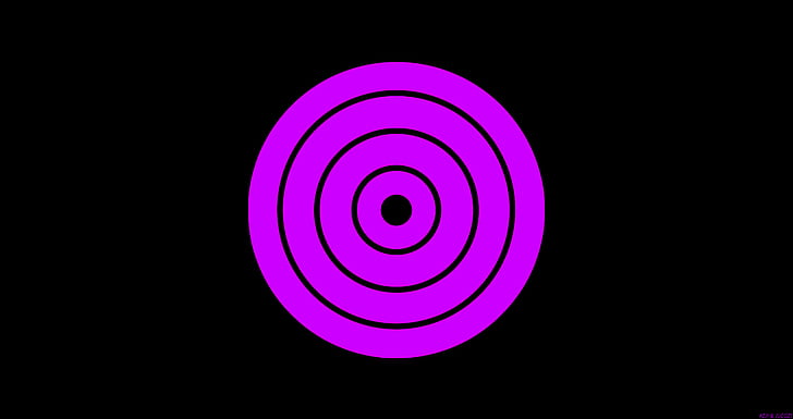 Rinnegan - Naruto Inspired - Horn Button - Court Purple/Black