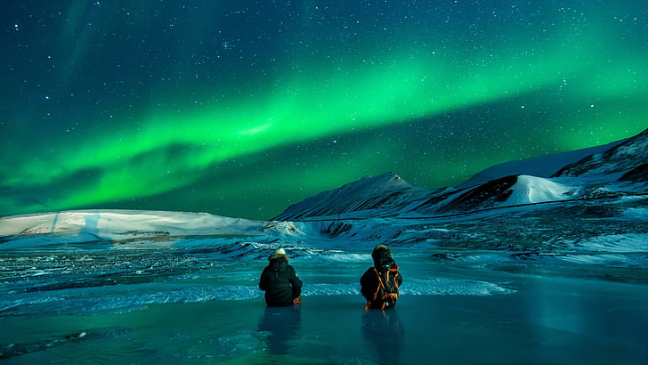 northern lights, nature, alaska, aurora borealis, sky, arctic, HD wallpaper