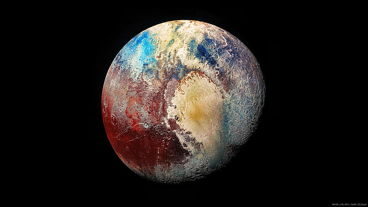 planet earth, pluto, space, universe, 8k uhd, black background