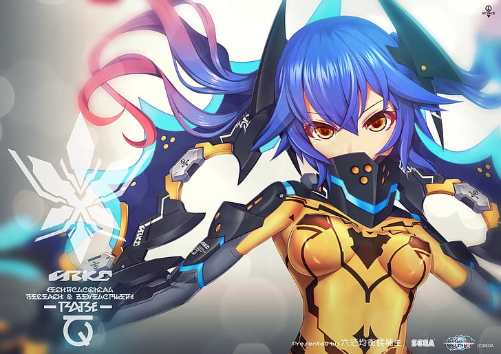 HD wallpaper: phantasy star online 2, sci-fi, bodysuit, blue hair, anime style  games | Wallpaper Flare